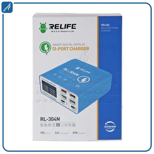 تصویر  شارژر 6پورت USB مدل RL-304 N